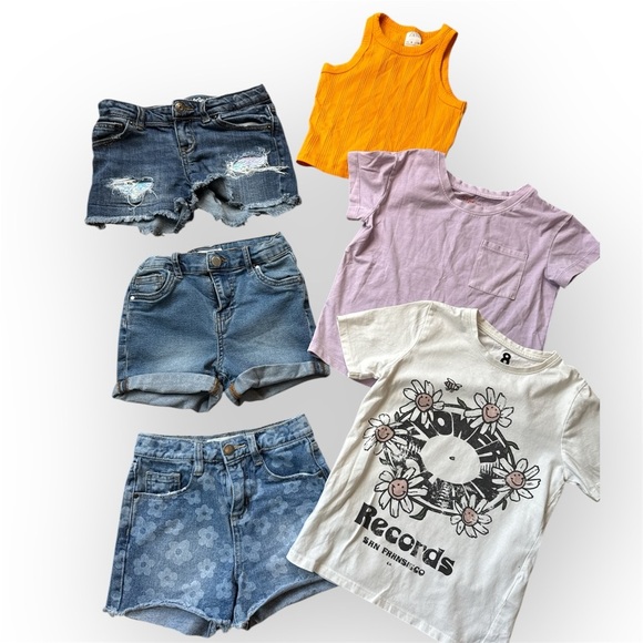 Kids Clothing bundle with tee’sand Denim Shorts( Zara, cotton on, etc)